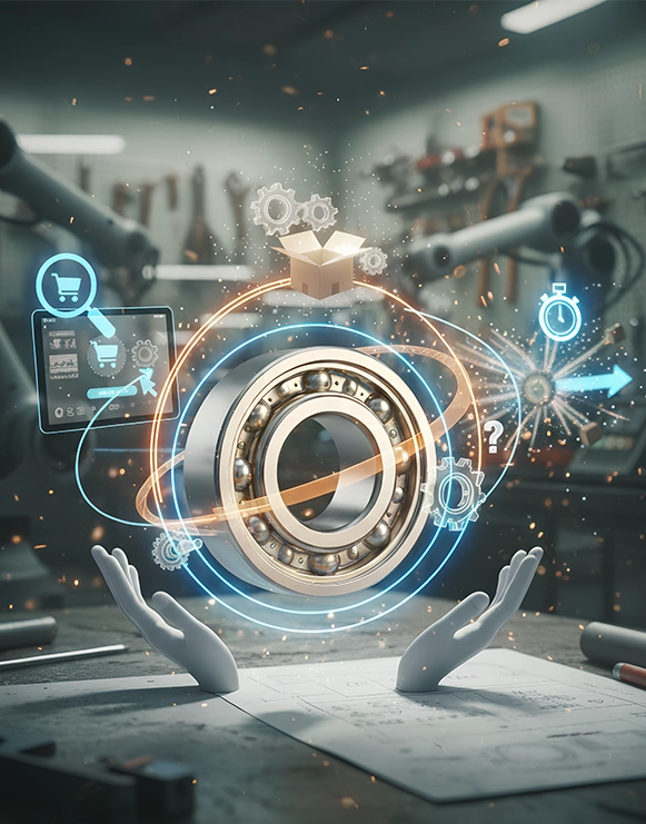 نمودار مراحل خرید بلبرینگ از طیبی